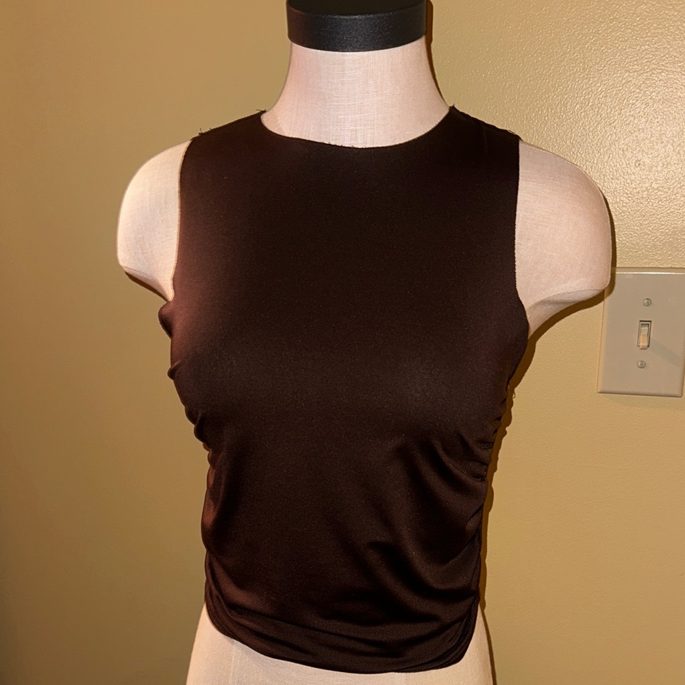 SHEIN Dark Brown Crop Top